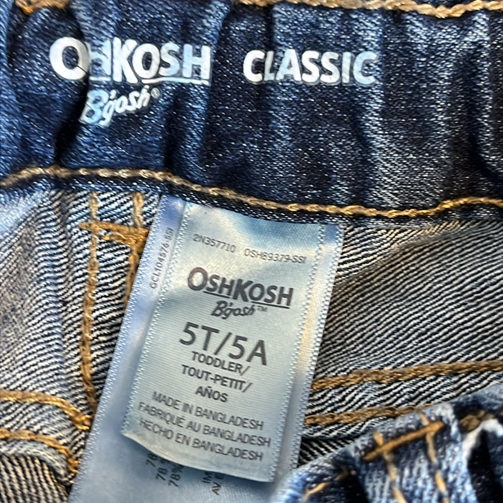 ⭐️⭐️PICK 5 / $20 OshKosh Toddler Boy Denim Blue Jeans 5T - Picture 5 of 6
